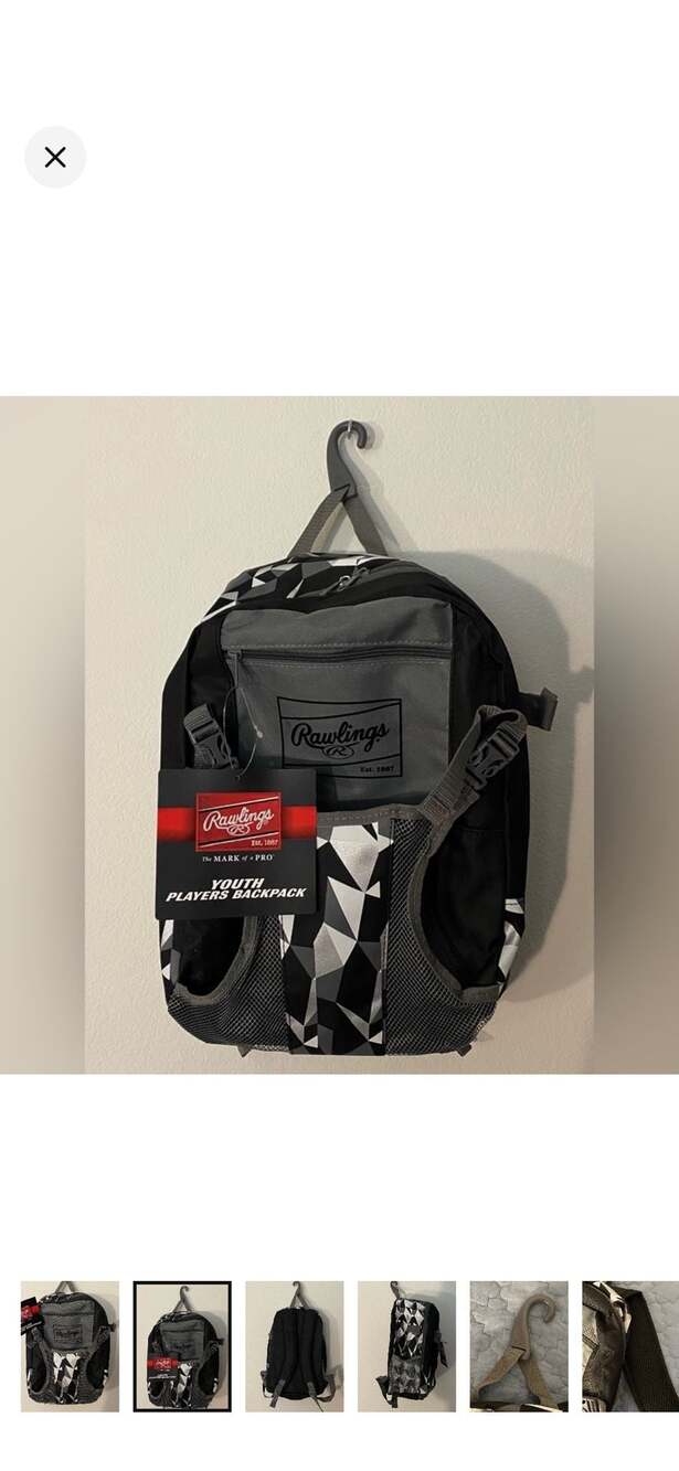 Rawlings Youth Players Backpack Baseball Equipment Bag